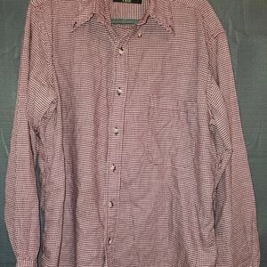 Orvis Red and White Casual Button Down Shirt